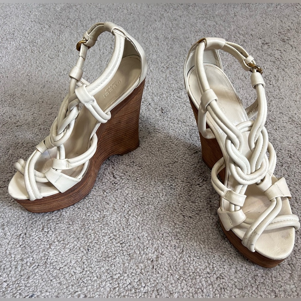 Gucci by Tom Ford Kotao Platform Wedge Sandals EU 40/US 9-10